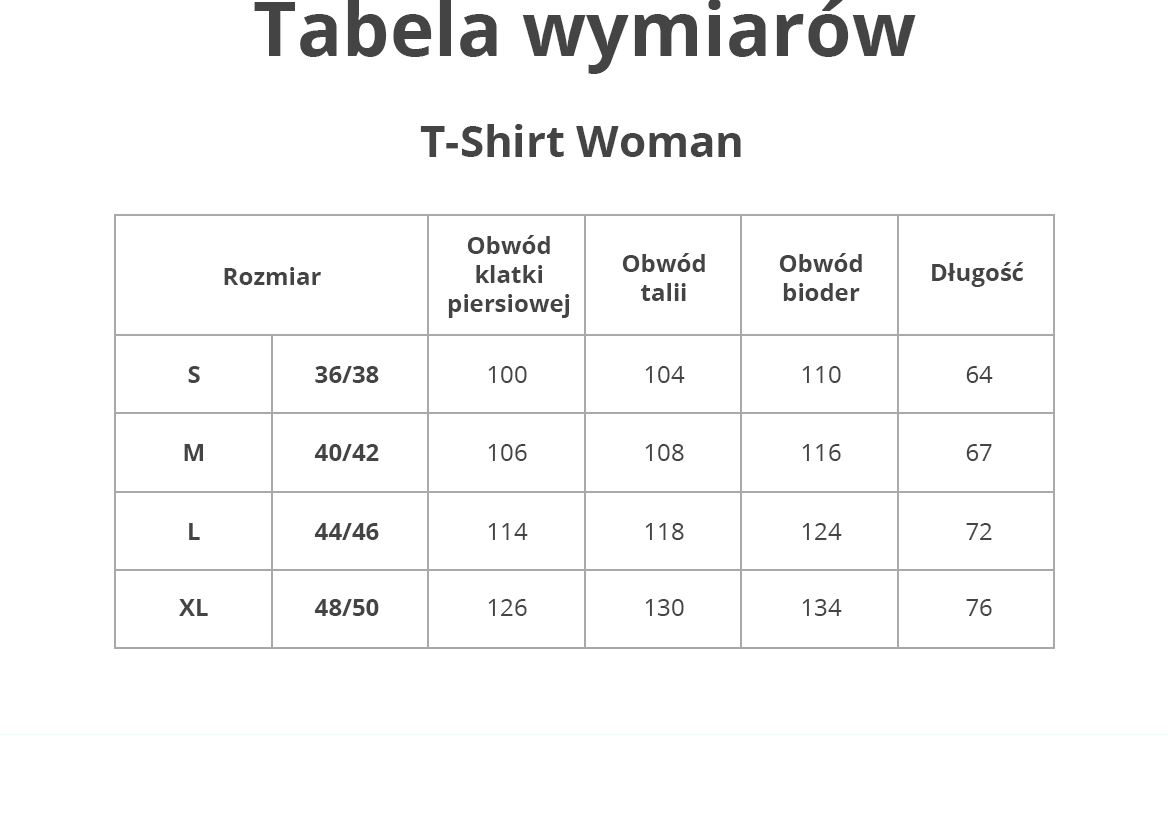 Rozmiary Sunselect T-Shirt Women